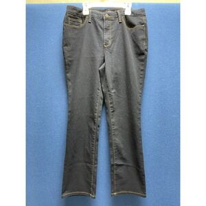 Charter Club‎ Jeans Womens 10S Lexington Straight Dark Wash Stretch Blue Denim